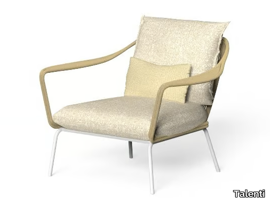 CRUISE ALU - Fabric garden armchair with armrests _ Talenti