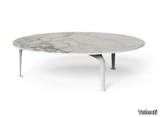 CRUISE ALU - Round porcelain stoneware coffee table _ Talenti