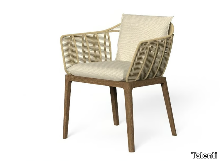 CRUISE TEAK - Garden chair with armrests _ Talenti