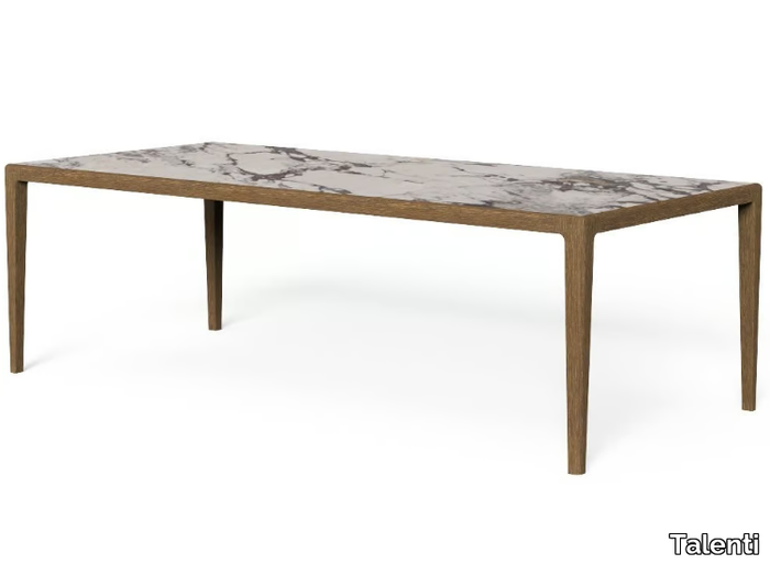 CRUISE TEAK - Rectangular porcelain stoneware table _ Talenti