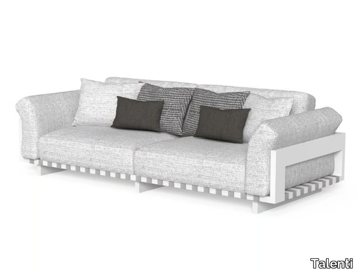 ARGO-ALU - 3 seater fabric garden sofa _ Talenti