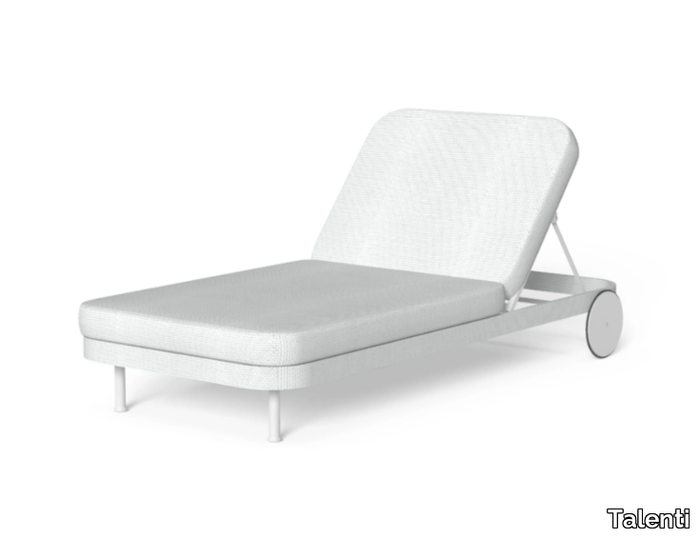 SLAM - Recliner fabric sun lounger with castors _ Talenti