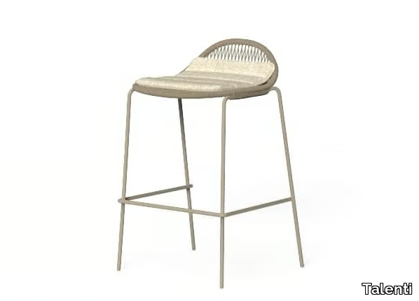 PANAMA - Rope stool with footrest with back _ Talenti