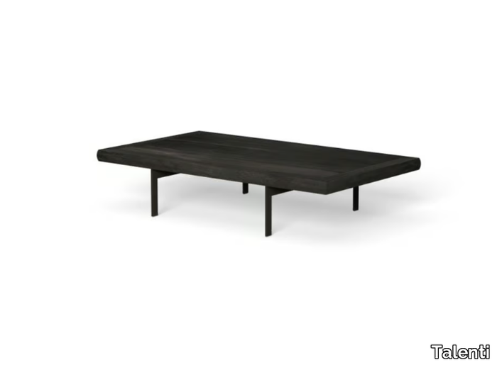 ALLURE - Rectangular low wooden garden side table _ Talenti