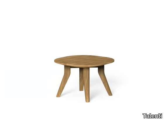 MOON TEAK - Square teak garden side table _ Talenti