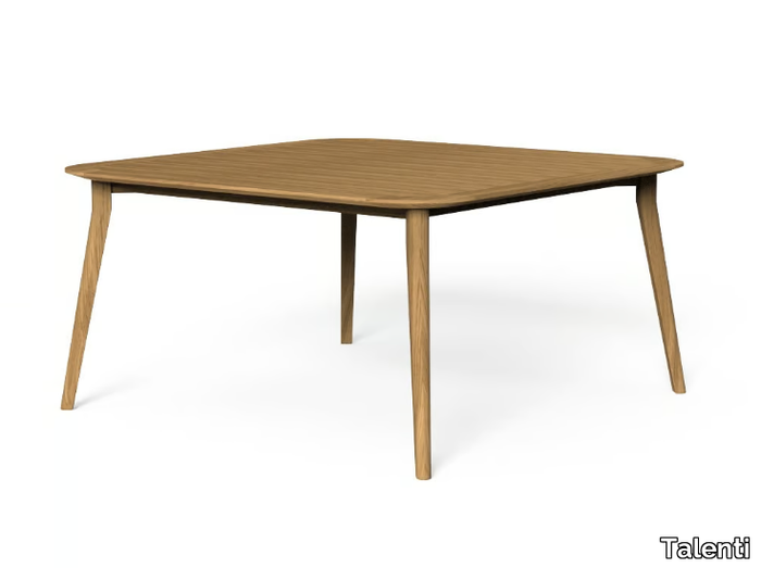 MOON TEAK - Square teak garden table _ Talenti