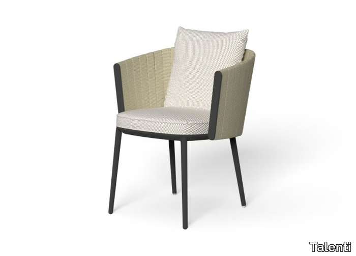 SALINAS - Fabric garden chair with armrests _ Talenti