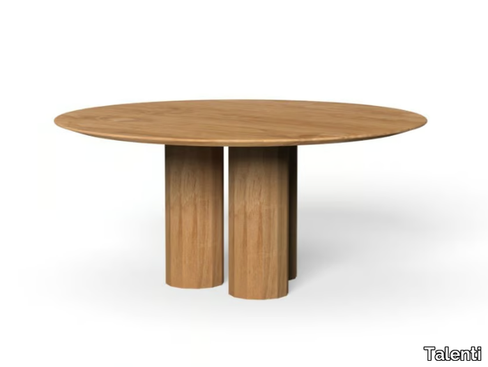 SALINAS - Round wooden garden table _ Talenti