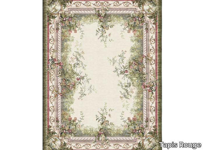 ROSEMONT - Rectangular handmade rug _ Tapis Rouge