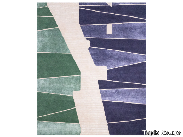 MILLENIUM BRIDGE - Rectangular handmade rug _ Tapis Rouge