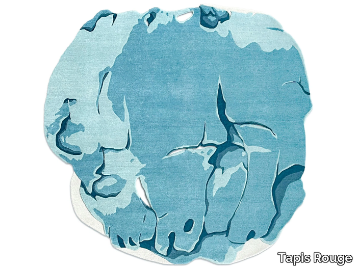 AZZURRO - Unusual shape hand-knotted rug _ Tapis Rouge