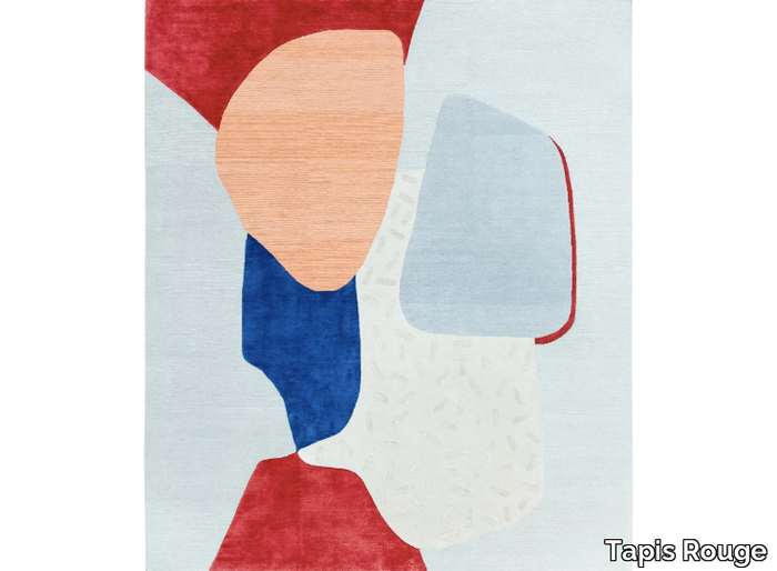 COMPOSITION X - Rectangular handmade rug _ Tapis Rouge