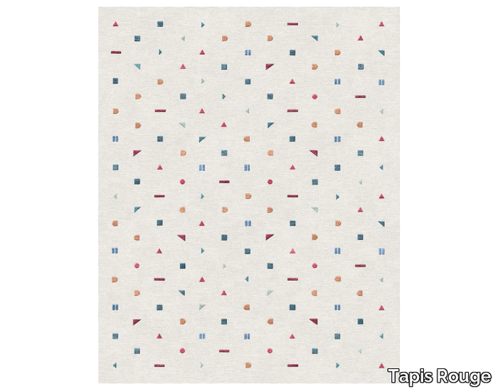 ELEMENTI BIANCO - Rectangular handmade rug _ Tapis Rouge