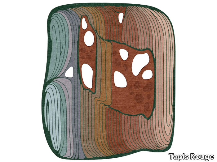 GAMMA ORIENT - Unusual shape hand-knotted rug _ Tapis Rouge