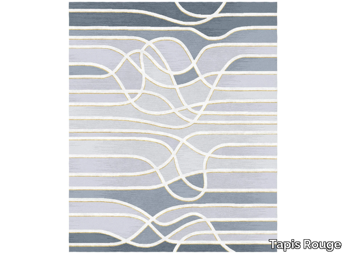 LA SEINE AU CREPUSCULE - Rectangular handmade rug _ Tapis Rouge