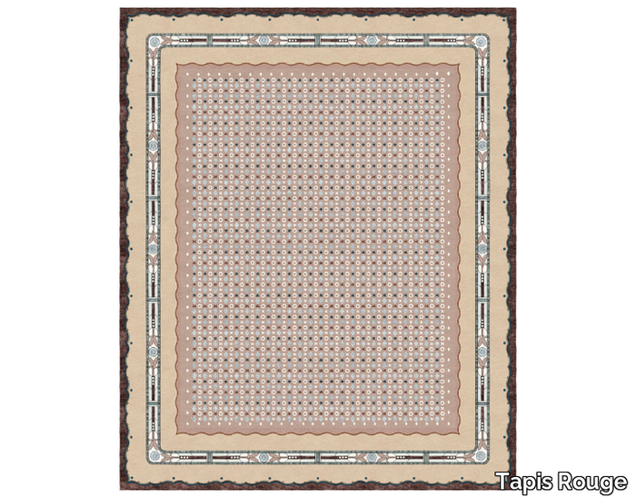 LELEU NOBLESSE LILIES - Rectangular handmade rug _ Tapis Rouge