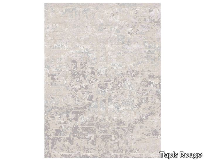 SILVER CHANTS - Rectangular handmade rug _ Tapis Rouge