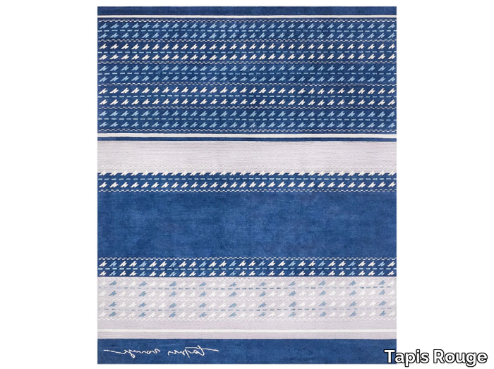 SONICO BLUE NOTTE - Rectangular handmade rug _ Tapis Rouge