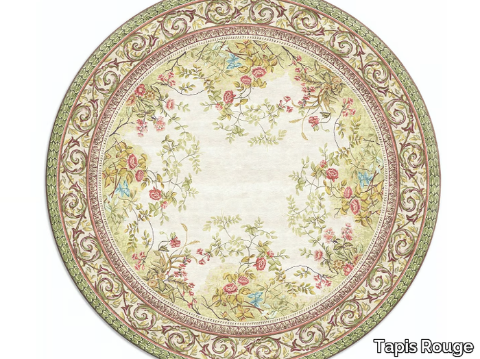 ROSEMONT CIRCLE - Round handmade rug _ Tapis Rouge