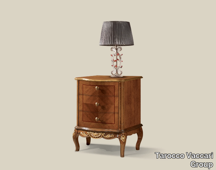 1217 - Rectangular wooden bedside table with drawers _ Tarocco Vaccari Group