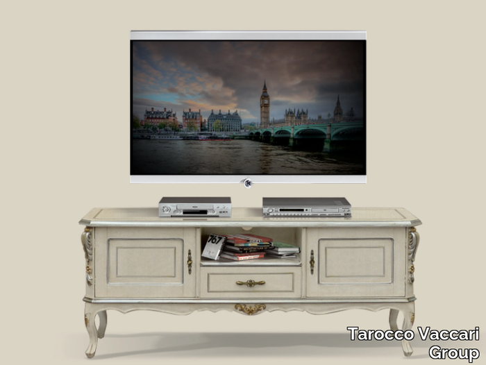 1401 - Wooden TV cabinet with cable management _ Tarocco Vaccari Group