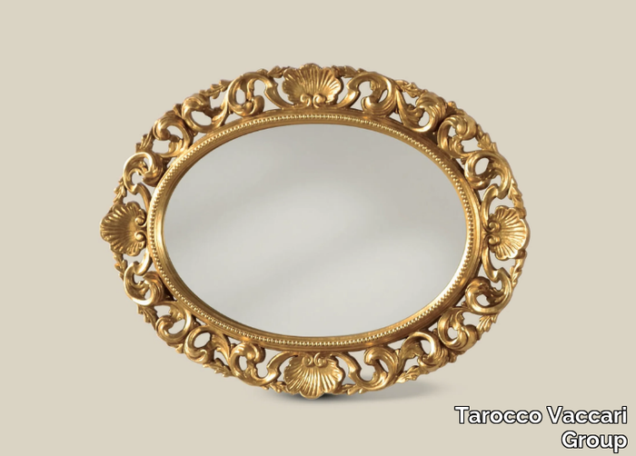 5478 - Framed oval wooden mirror _ Tarocco Vaccari Group