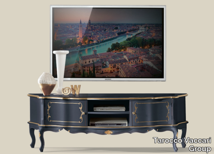 6122 - Wooden TV cabinet with doors _ Tarocco Vaccari Group