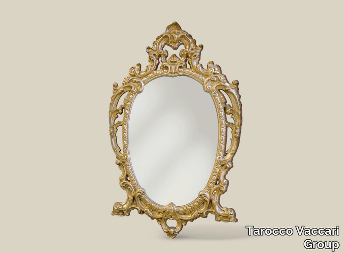 SP7160 - Oval framed wooden mirror _ Tarocco Vaccari Group