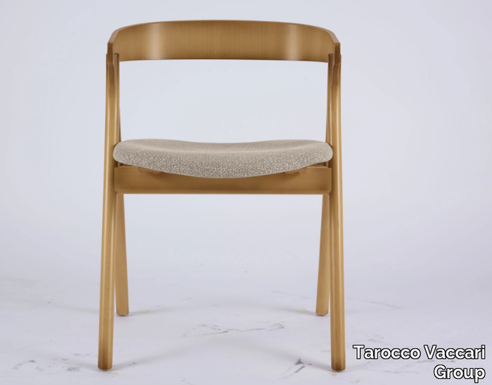 UN41-T - Wooden chair with integrated cushion _ Tarocco Vaccari Group