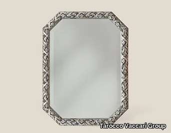 5164 - Octagonal framed wooden mirror _ Tarocco Vaccari Group