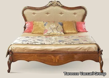 5438/180 - Wooden double bed with tufted headboard _ Tarocco Vaccari Group