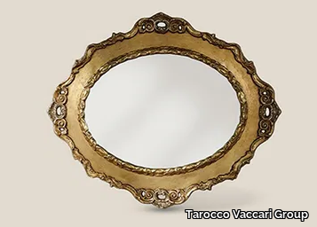 SP7430 - Oval framed wooden mirror _ Tarocco Vaccari Group