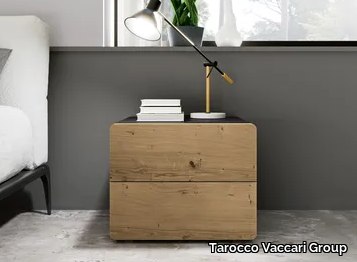 UN482-DI - Rectangular wooden bedside table with drawers _ Tarocco Vaccari Group