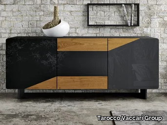 UN436-V - Wood and glass sideboard with doors _ Tarocco Vaccari Group