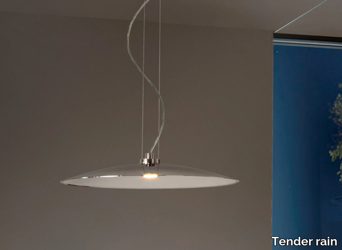 EMISFERO - LED brass pendant lamp _ Tender rain