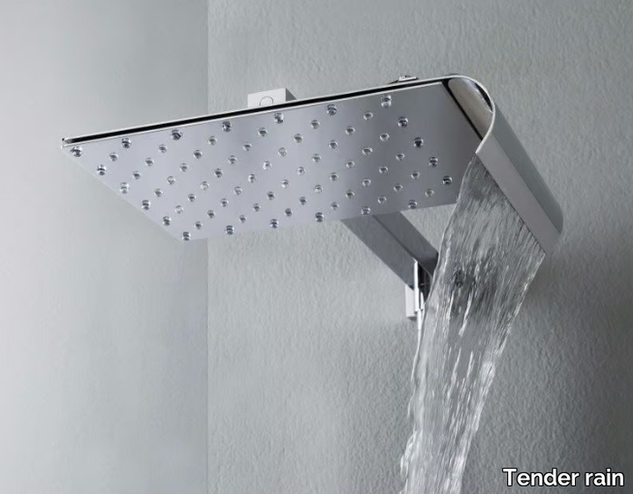 VICEVERSA - Wall-mounted brass overhead shower with anti-lime system _ Tender rain