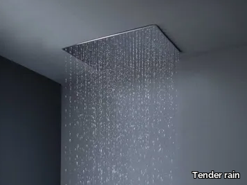 BIG RAIN - Built-in brass rain shower with anti-lime system _ Tender rain