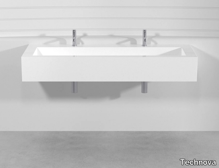 MODULO 2 PLTM2 - Wall-mounted Pietraluce® washbasin _ Technova