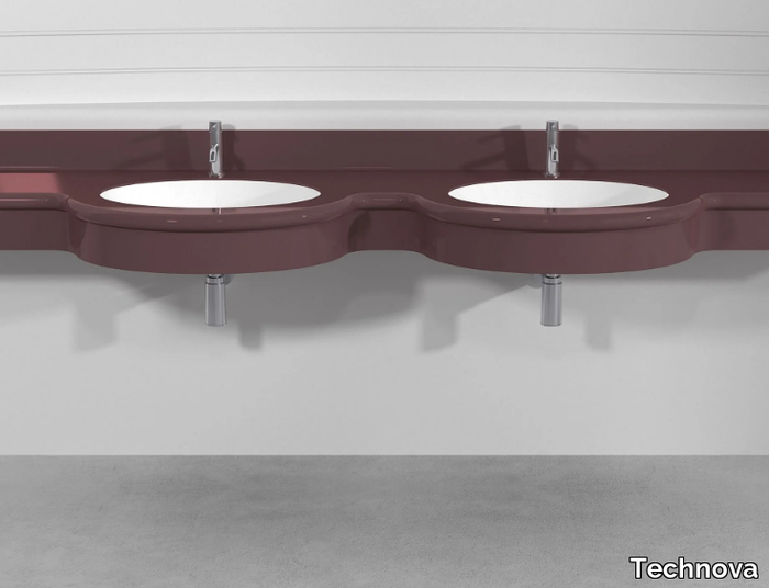 OVAL SMALL PLTOT - Wall-mounted custom Pietraluce® washbasin _ Technova