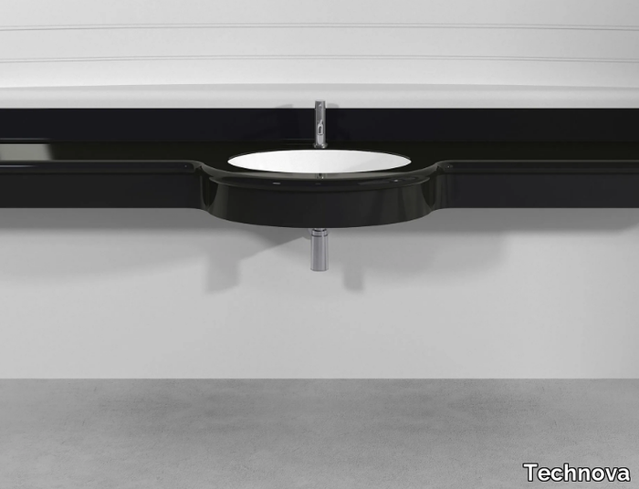 OVAL SMALL PLTOS - Wall-mounted custom Pietraluce® washbasin _ Technova