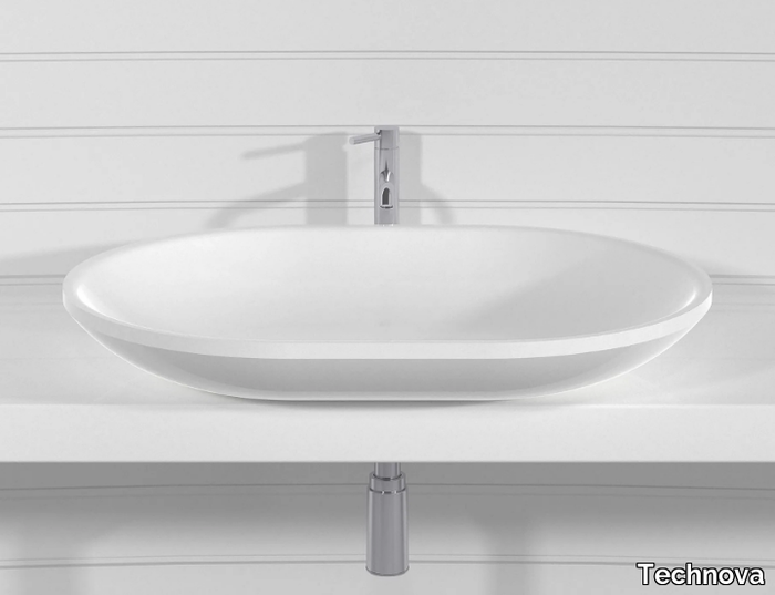 CONCA LATCO - Countertop oval Pietraluce® washbasin _ Technova