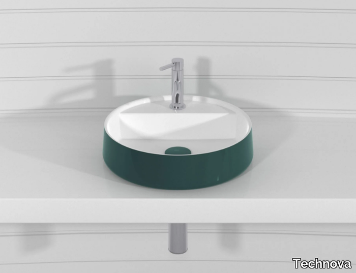 KOR LATK2 - Countertop round Pietraluce® washbasin _ Technova