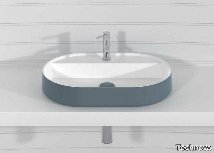 KOR LATK7 - Countertop oval Pietraluce® washbasin _ Technova