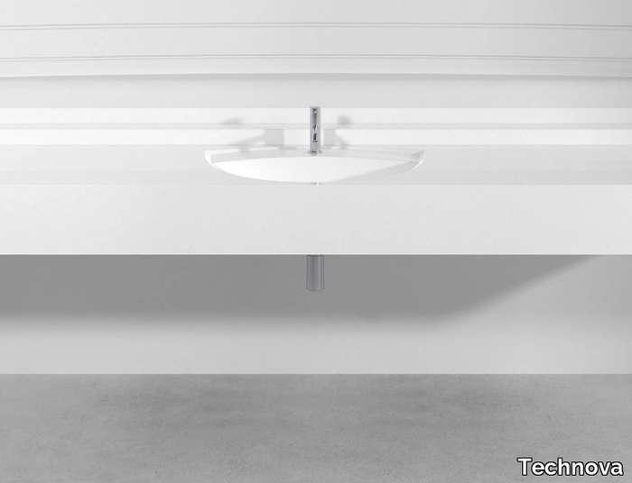 RIMINI PLTRN - Wall-mounted custom Pietraluce® washbasin _ Technova