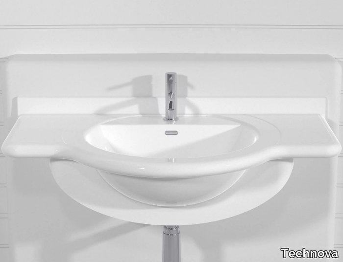 VENEZIA FIXED PLTE9 - Wall-mounted Pietraluce® washbasin _ Technova