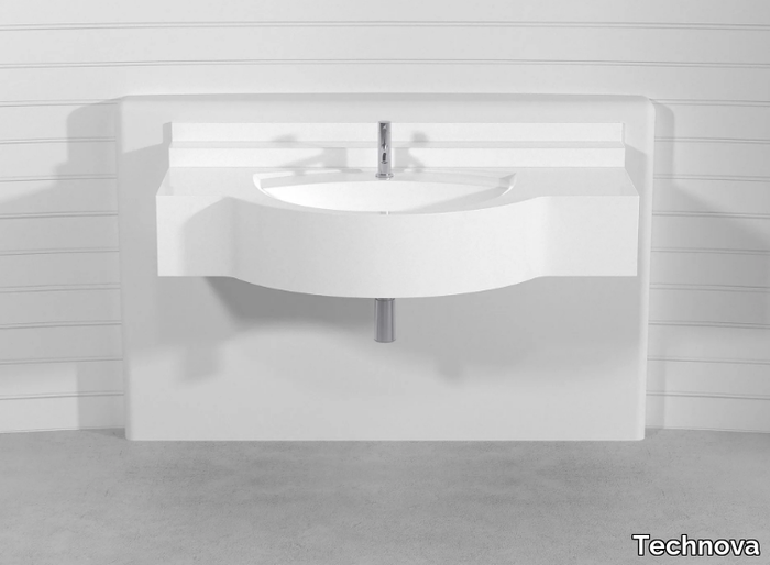 RIMINI FIXED PLTSD - Wall-mounted Pietraluce® washbasin _ Technova