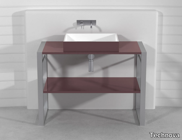 SQUARE CONSOLLE LCTB1 - Single Pietraluce® console sink _ Technova