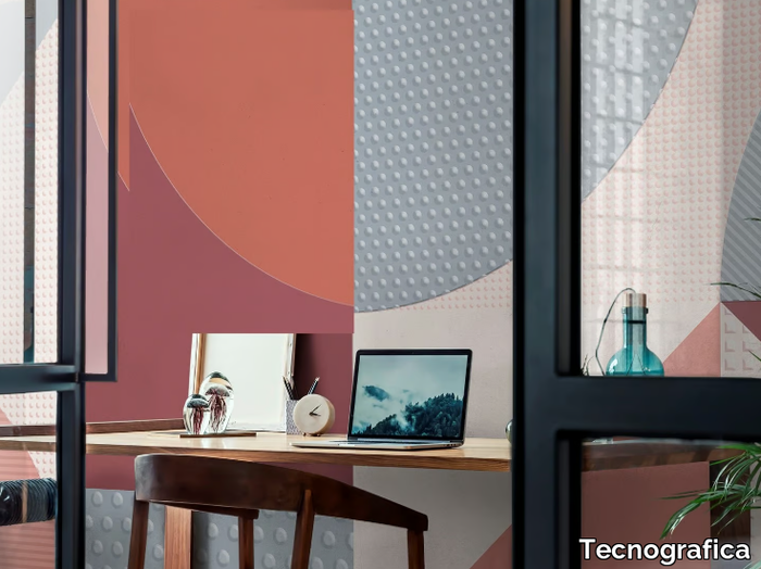 MAJOR TOM - Geometric nonwoven wallpaper _ Tecnografica