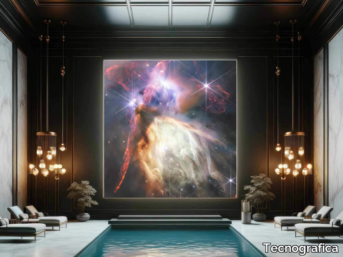 RHO OPHIUCHI - Glass Decorative panel with light _ Tecnografica