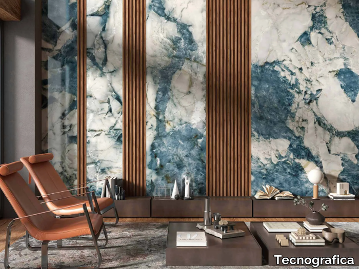 TEMPEST WHITE - Laminated glass Decorative panel _ Tecnografica